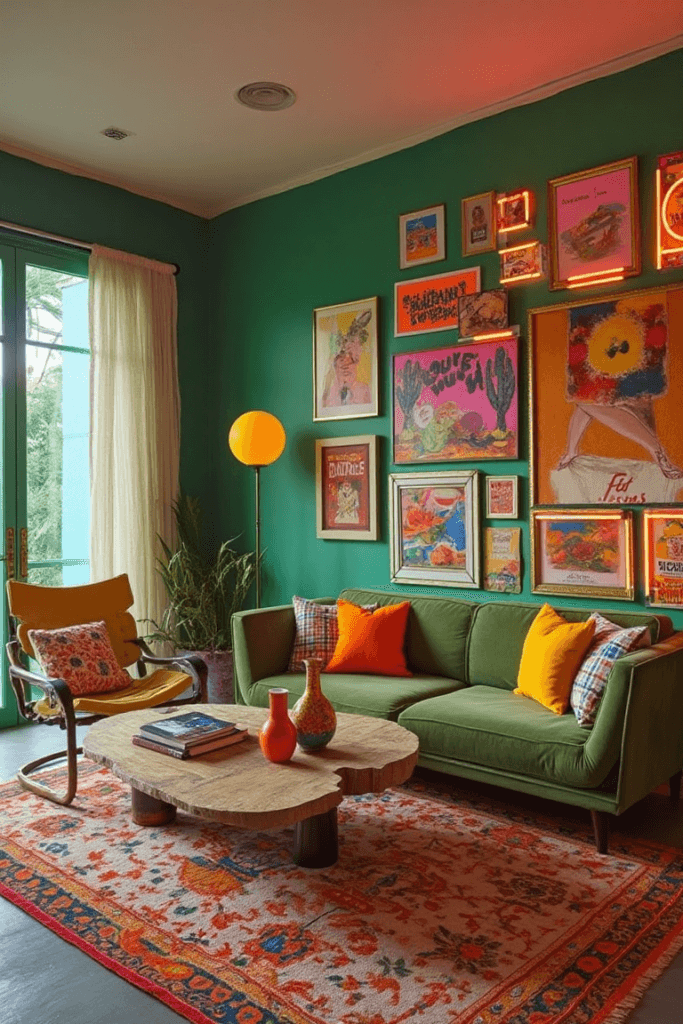 Retro-Pop Maximalist Living Room Paradise