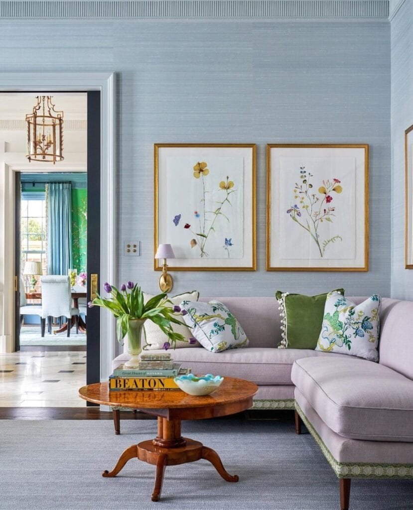 Soft Blues and Garden-Inspired Serenity
