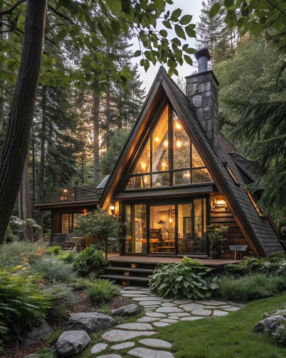 Cozy A-frame Cabin Features