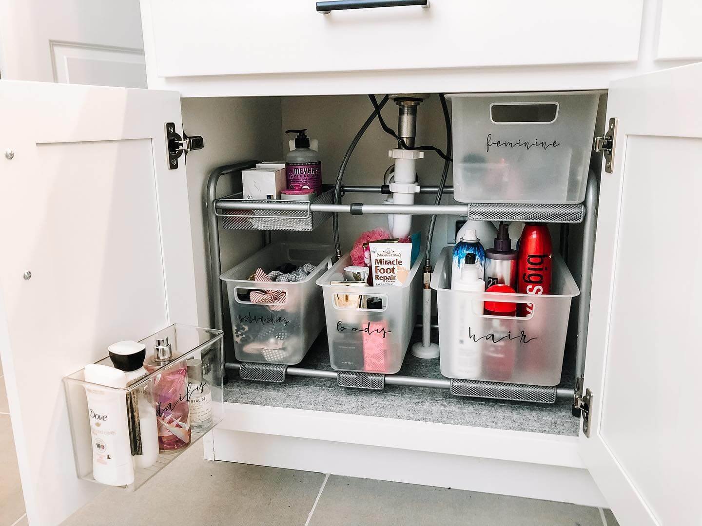 Innovative under-sink storage ideas for organized elegance