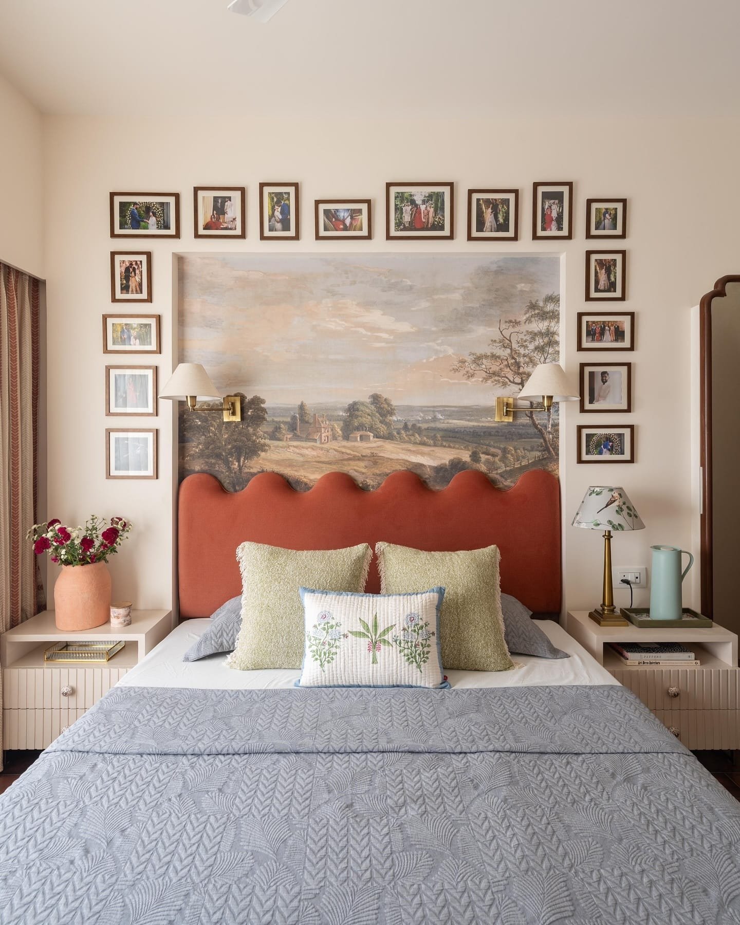 Coastal Retreat with Soft Coral and Serene Murals