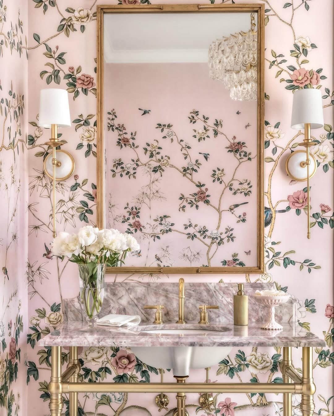 Elegant Tiny Powder Rooms