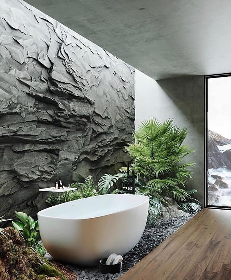 Embrace Nature with Stone and Plants