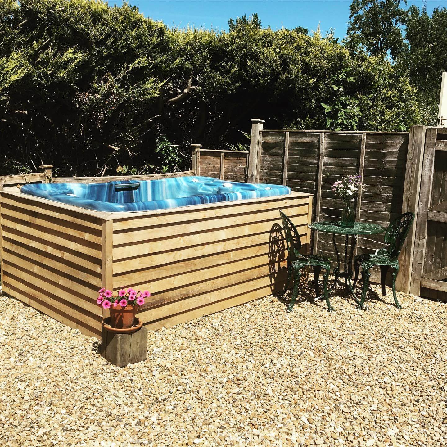 Modern enclosure with natural charm