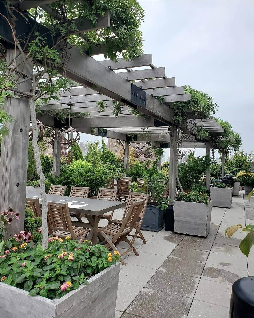 Stylish shaded gatherings above