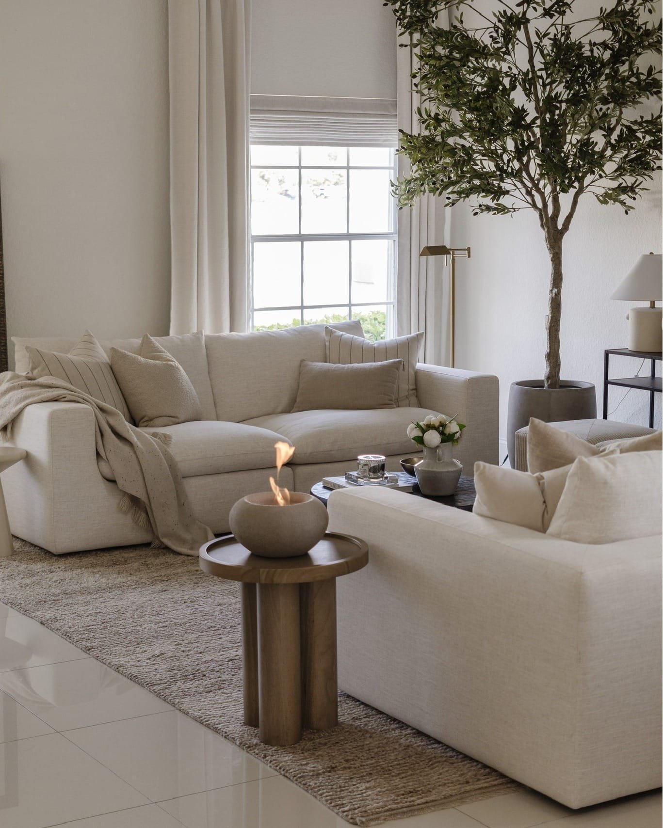 Fireside Serenity Centerpiece